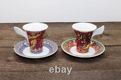 Set 4 Collectable Demitasse Espresso Cups Saucers Rosenthal Studio Line