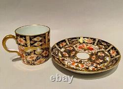 Set 4 Royal Crown Derby Traditional Imari 2 Demitasse Cups & Saucers 2451