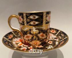 Set 4 Royal Crown Derby Traditional Imari 2 Demitasse Cups & Saucers 2451