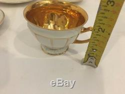 Set 5 Vintage Rosenthal Gold Maria Demitasse Cups & Saucers Germany US Zone