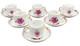 Set 6 Herend 1727/ap Chinese Bouquet Raspberry Demitasse Cups & Saucers