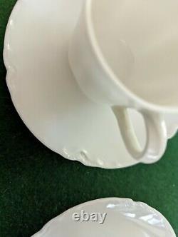 Set 8 Antique Haviland France Limoges Demitasse Cups Saucers Ranson White Blank