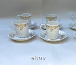 Set Antique Limoges Porcelain Demitasse Cups And Saucers