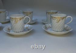 Set Antique Limoges Porcelain Demitasse Cups And Saucers