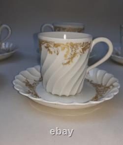 Set Antique Limoges Porcelain Demitasse Cups And Saucers