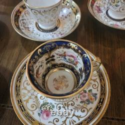 Set Of 11 Ridgway 2/601 Coalport Copeland 1830s Coffee Demitasse Cups Saucers
