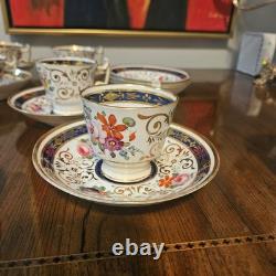 Set Of 11 Ridgway 2/601 Coalport Copeland 1830s Coffee Demitasse Cups Saucers