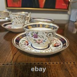 Set Of 11 Ridgway 2/601 Coalport Copeland 1830s Coffee Demitasse Cups Saucers
