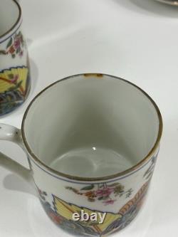 Set Of 11 Tobacco Leaf Mann Genus Nicotina Demitasse Cup & Saucer Japan 22pc