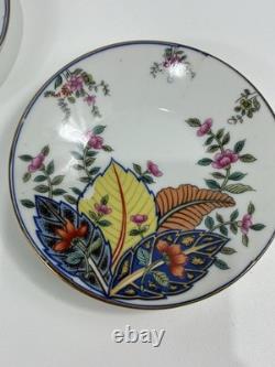 Set Of 11 Tobacco Leaf Mann Genus Nicotina Demitasse Cup & Saucer Japan 22pc