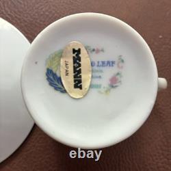 Set Of 11 Tobacco Leaf Mann Genus Nicotina Demitasse Cup & Saucer Japan 22pc