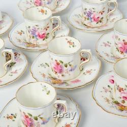 Set Of (12) Vintage Royal Crown Derby Posie 9875, Demitasse Cups & Saucers