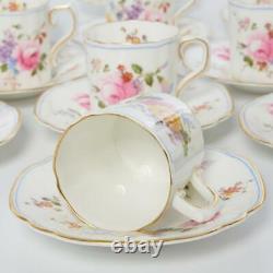 Set Of (12) Vintage Royal Crown Derby Posie 9875, Demitasse Cups & Saucers