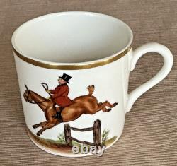 Set Of 24 Antique Abercrombie & Fitch Fox Hunt Demitasse Cups & Saucers