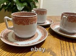 Set Of 3 Antique Copeland Spode Fine Stone Demitasse Cups and Saucers