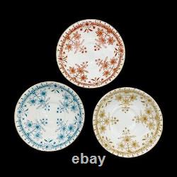 Set Of 3 Wileman & Co Demitasse Cups And Saucers C. 1890s