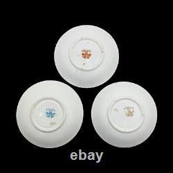 Set Of 3 Wileman & Co Demitasse Cups And Saucers C. 1890s