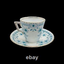 Set Of 3 Wileman & Co Demitasse Cups And Saucers C. 1890s