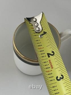 Set Of 4 Demitasse Cup & Saucer Palermo Black Gold RICHARD GINORI Italy Espresso