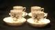 Set Of 4 Herend Rothschild Bird Demitasse Cups And Saucers