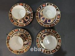 Set Of 4 Royal Crown Derby Old Imari Demitasse Cups & Saucers VINTAGE Excellent