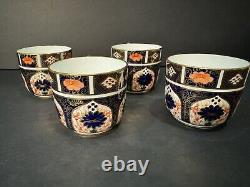 Set Of 4 Royal Crown Derby Old Imari Demitasse Cups & Saucers VINTAGE Excellent