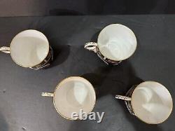 Set Of 4 Royal Crown Derby Old Imari Demitasse Cups & Saucers VINTAGE Excellent