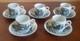 Set Of 5 Vtg 1960s Piero Fornasetti Doors Of Milan Demitasse Cups & Saucers