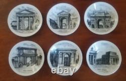 Set Of 5 Vtg 1960s PIERO FORNASETTI Doors Of Milan Demitasse Cups & Saucers