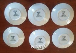 Set Of 5 Vtg 1960s PIERO FORNASETTI Doors Of Milan Demitasse Cups & Saucers