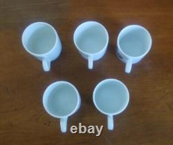 Set Of 5 Vtg 1960s PIERO FORNASETTI Doors Of Milan Demitasse Cups & Saucers