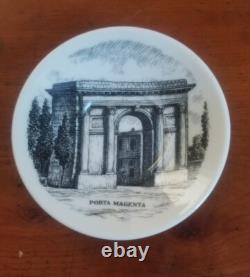 Set Of 5 Vtg 1960s PIERO FORNASETTI Doors Of Milan Demitasse Cups & Saucers