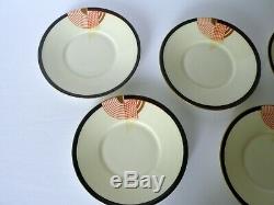 Set Of 6 Art Deco Royal Doulton TANGO Demitasse Cups & Saucers
