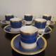 Set Of 6 Coalport Athlone Blue Demitasse Cups & Saucers #1 Of 2