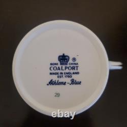 Set Of 6 Coalport Athlone Blue Demitasse Cups & Saucers #1 Of 2