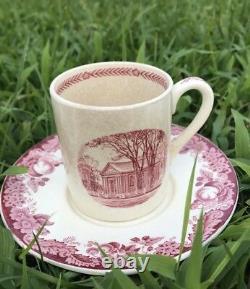 Set Of 6 Rare 1936 Harvard Tercentenary Wedgwood Demitasse Cups And Saucers