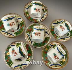 Set Of 6 Raynaud Limoges Demitasse Cups & Saucers Edite Tétard Sterling Rim RARE
