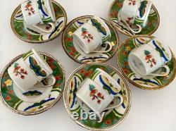 Set Of 6 Raynaud Limoges Demitasse Cups & Saucers Edite Tétard Sterling Rim RARE