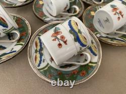 Set Of 6 Raynaud Limoges Demitasse Cups & Saucers Edite Tétard Sterling Rim RARE