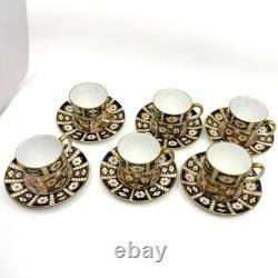 Set Of 6 Royal Crown Derby 2451 Traditional Imari Demitasse Cup & Saucer Exc Cnd Set Of 6 Royal Crown Derby 2451 Traditional Imari Demitasse Cup & Saucer Exc Cnd