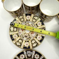 Set Of 6 Royal Crown Derby 2451 Traditional Imari Demitasse Cup & Saucer Exc Cnd Set Of 6 Royal Crown Derby 2451 Traditional Imari Demitasse Cup & Saucer Exc Cnd