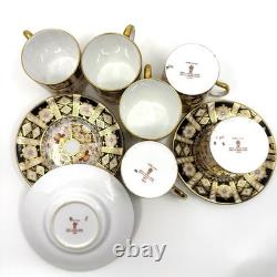 Set Of 6 Royal Crown Derby 2451 Traditional Imari Demitasse Cup & Saucer Exc Cnd Set Of 6 Royal Crown Derby 2451 Traditional Imari Demitasse Cup & Saucer Exc Cnd
