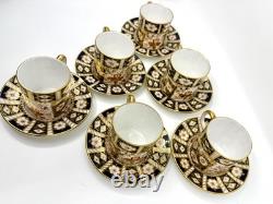 Set Of 6 Royal Crown Derby 2451 Traditional Imari Demitasse Cup & Saucer Exc Cnd Set Of 6 Royal Crown Derby 2451 Traditional Imari Demitasse Cup & Saucer Exc Cnd