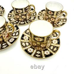 Set Of 6 Royal Crown Derby 2451 Traditional Imari Demitasse Cup & Saucer Exc Cnd Set Of 6 Royal Crown Derby 2451 Traditional Imari Demitasse Cup & Saucer Exc Cnd