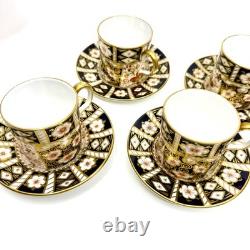 Set Of 6 Royal Crown Derby 2451 Traditional Imari Demitasse Cup & Saucer Exc Cnd Set Of 6 Royal Crown Derby 2451 Traditional Imari Demitasse Cup & Saucer Exc Cnd