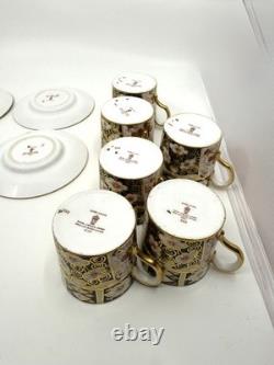 Set Of 6 Royal Crown Derby 2451 Traditional Imari Demitasse Cup & Saucer Exc Cnd Set Of 6 Royal Crown Derby 2451 Traditional Imari Demitasse Cup & Saucer Exc Cnd