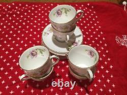 Set Of 6 Royal Doulton Passion Flower Demitasse Cup and Saucer RD 1944