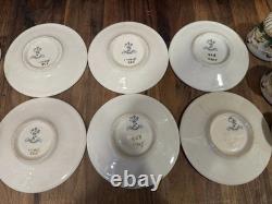 Set Of 6 Vtg CAPODIMONTE Italy Hand Painted Relief Demitasse Cup & Saucer #565
