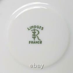 Set Of (8) Raynaud Limoges Osier Flat Demitasse Cups & Saucers
