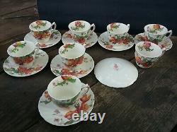 Set Of 8 Royal Doulton Sherborne Demitasse Cups & Saucers